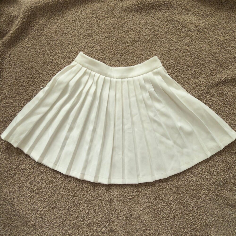Clothes White Pleated Mini Skirt Size US S Preppy Tennis Core Y2K